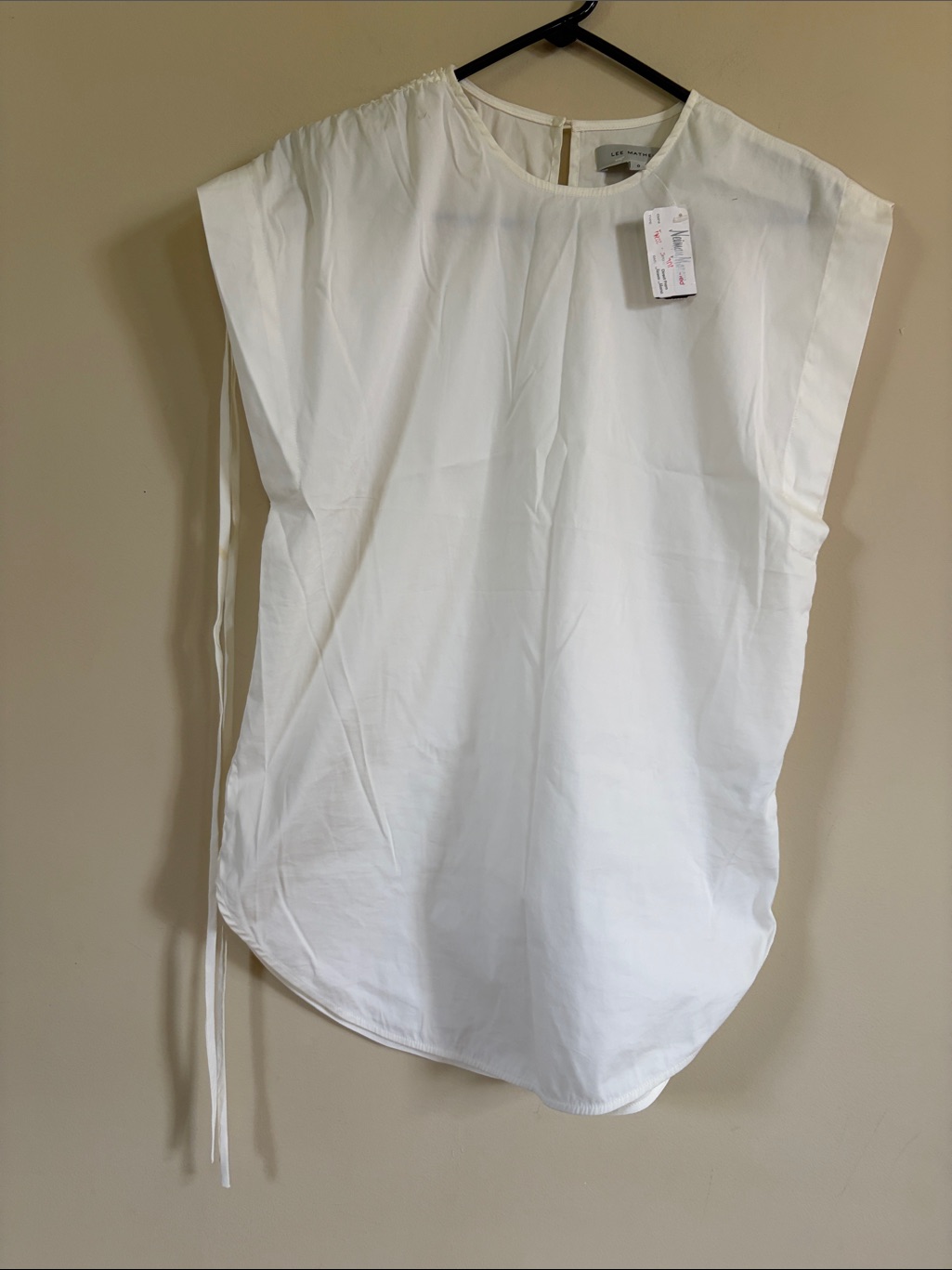 Lee Mathews White Split-Sleeve Tank Top L5 — image 8 of 8